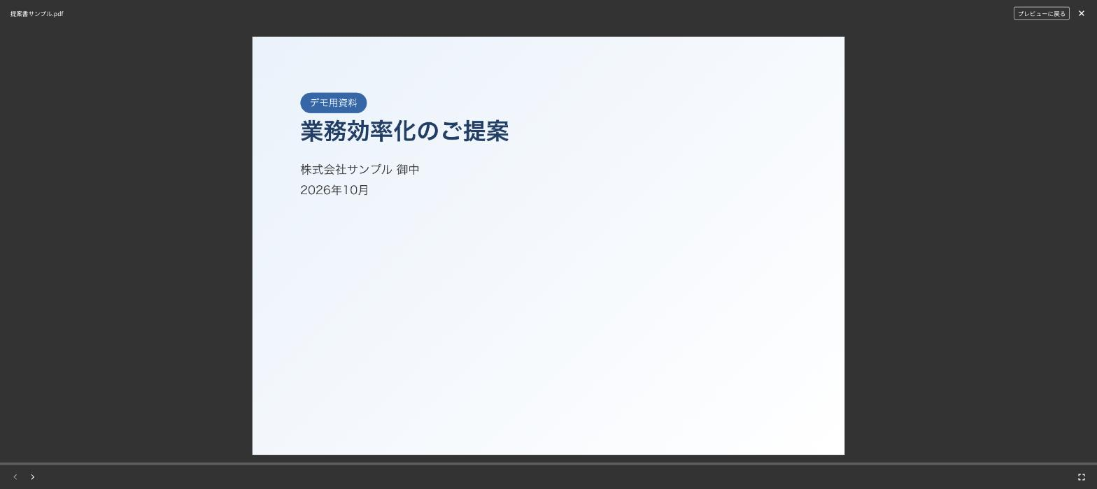 スライド表示の画面