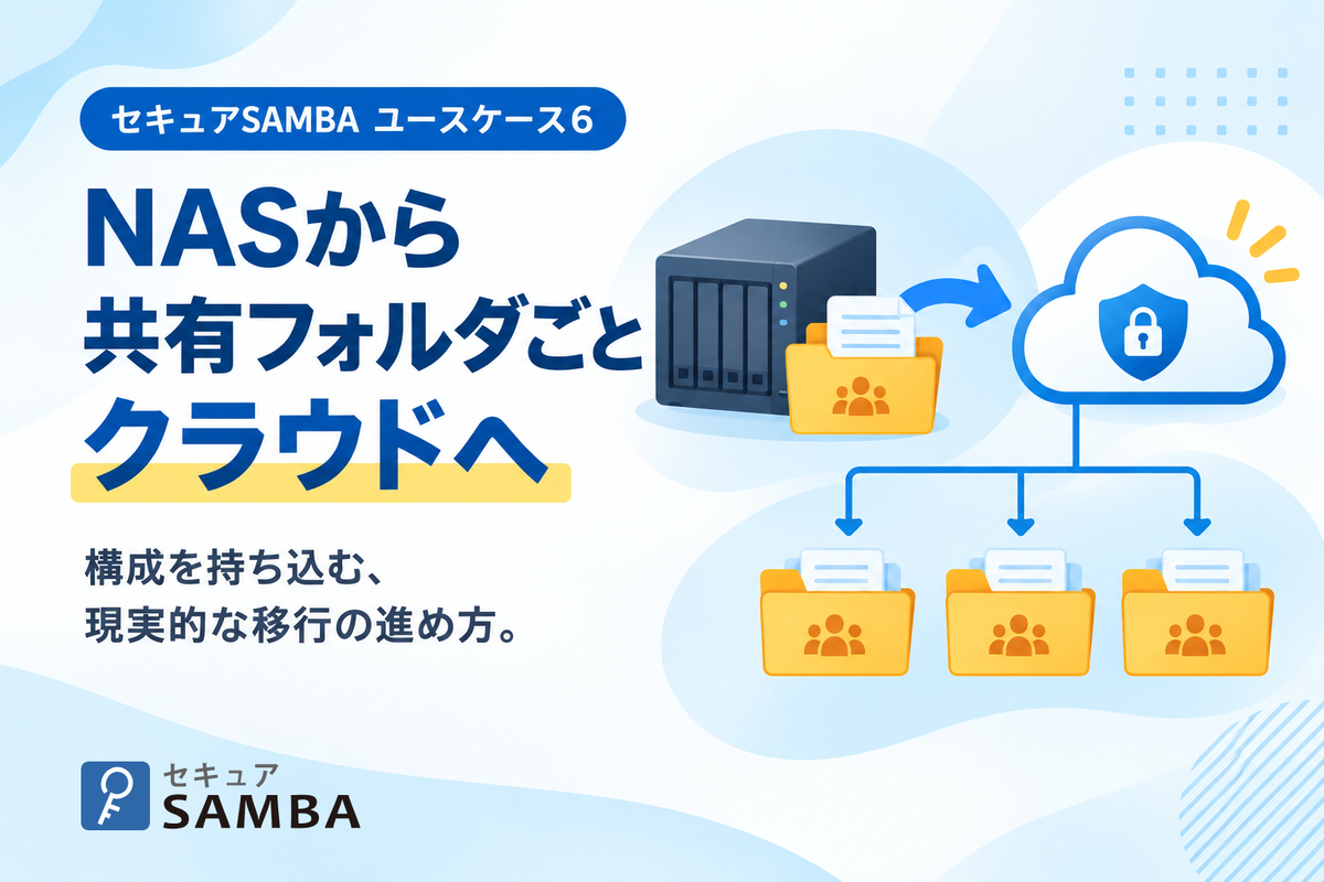 【セキュアSAMBAユースケース6】NASから共有フォルダごとクラウドへ移す、現実的な進め方