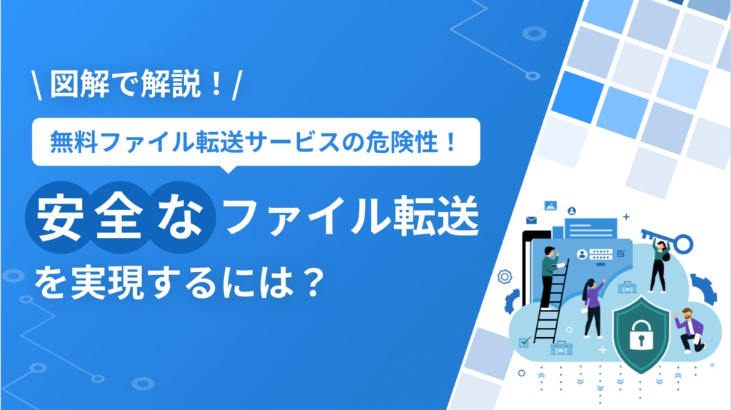 図解で解説!無料ファイル転送サービスの危険性!安全なファイル転送を実現するには?